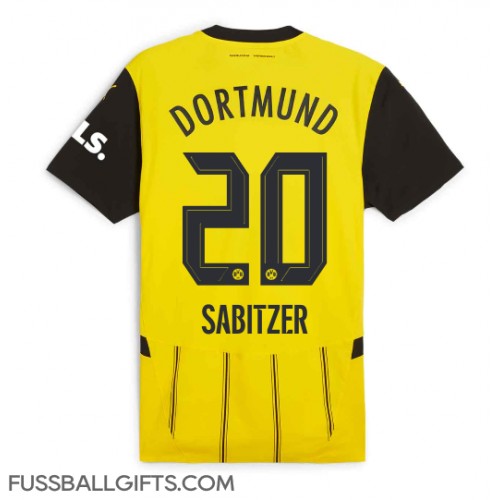 Borussia Dortmund Marcel Sabitzer #20 Fußballbekleidung Heimtrikot 2024-25 Kurzarm